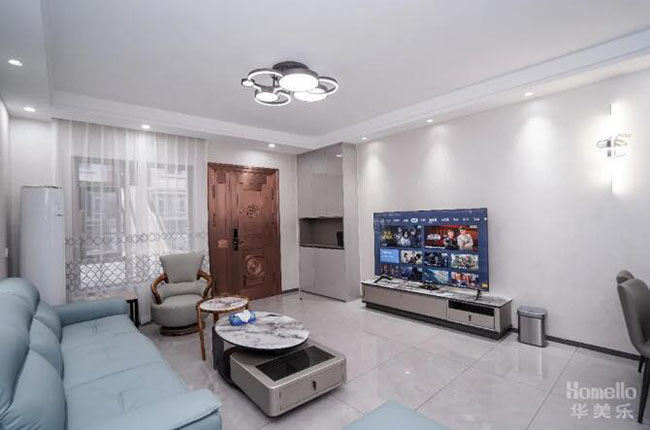 95㎡現代風三居室,巧改格局增加起居功能,體驗生活精致